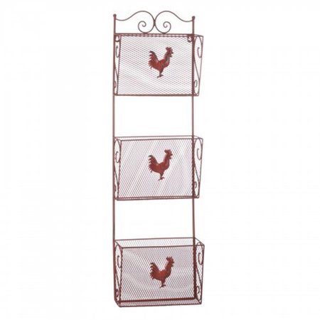 H2H Rooster Triple Basket Organizer, Red H22662207